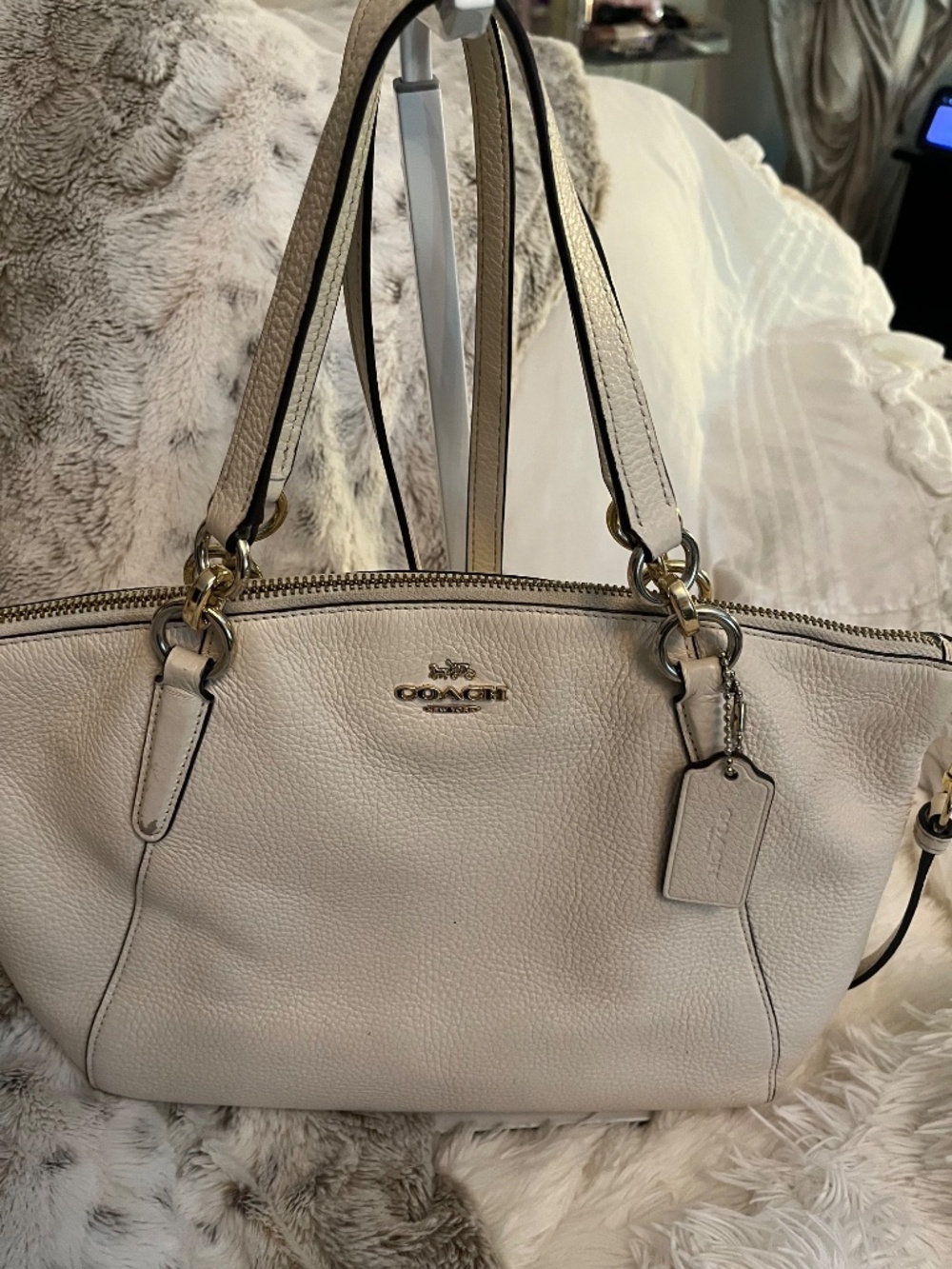 Small Kelsey satchel (Coach F28993) chalk white - Picture 2 of 14